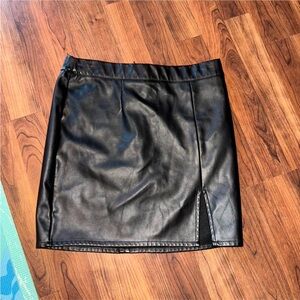 Rue21 Black Faux Leather Mini Skirt